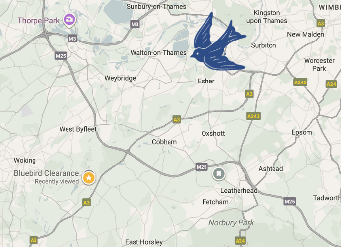 Bluebird clearance co house clearance services areas we cover weybridge